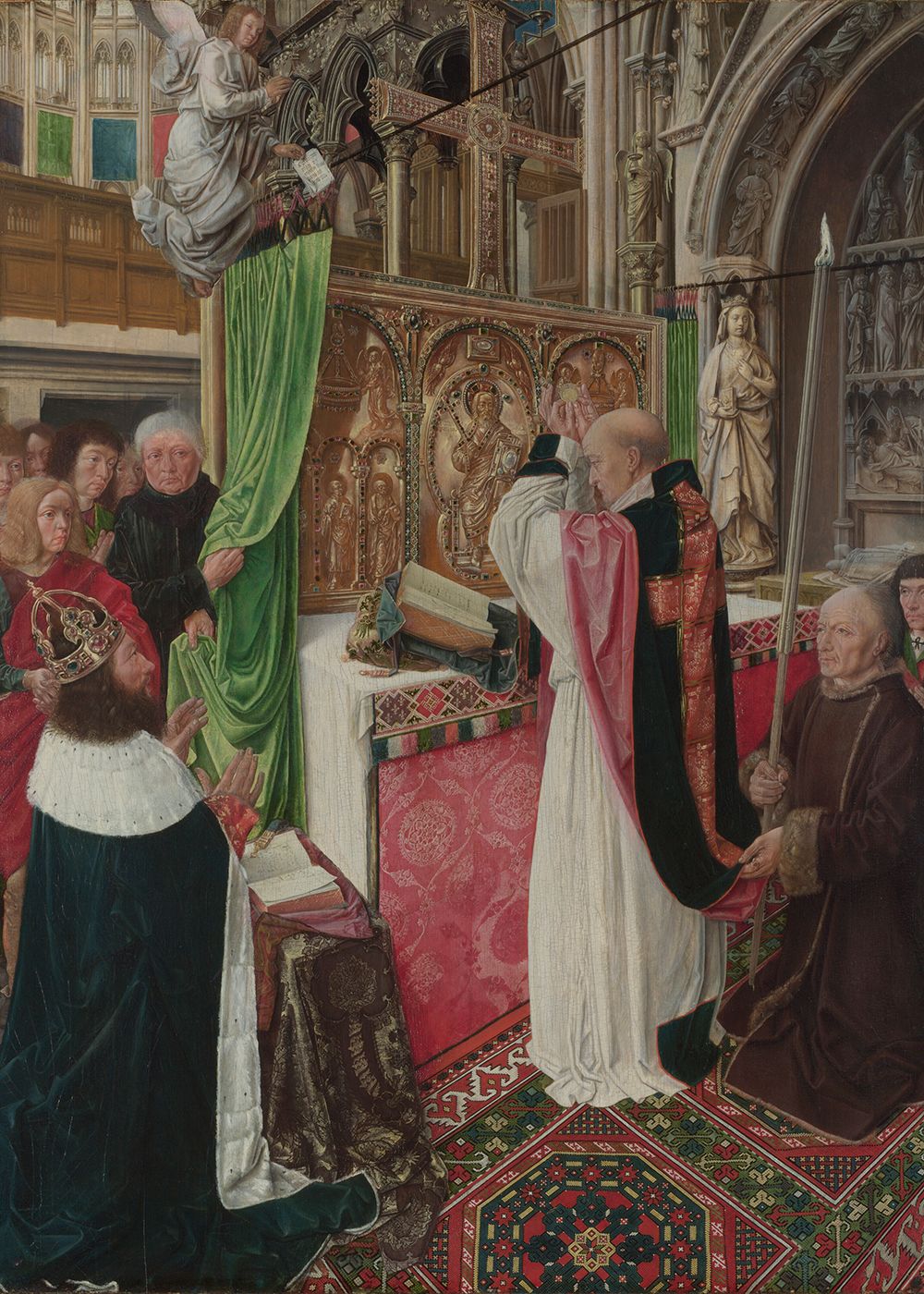 Master of Saint Giles، The Mass of Saint Giles ، در حدود ۱۵۰۰. عکس: © گالری ملی، لندن